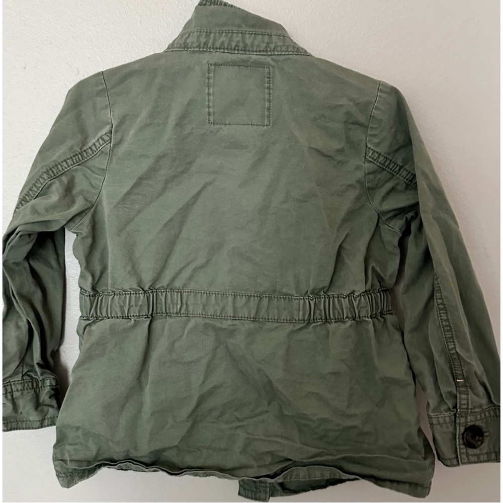 Toddler Girl Olive Green Utility Jacket - Picture 7 of 7